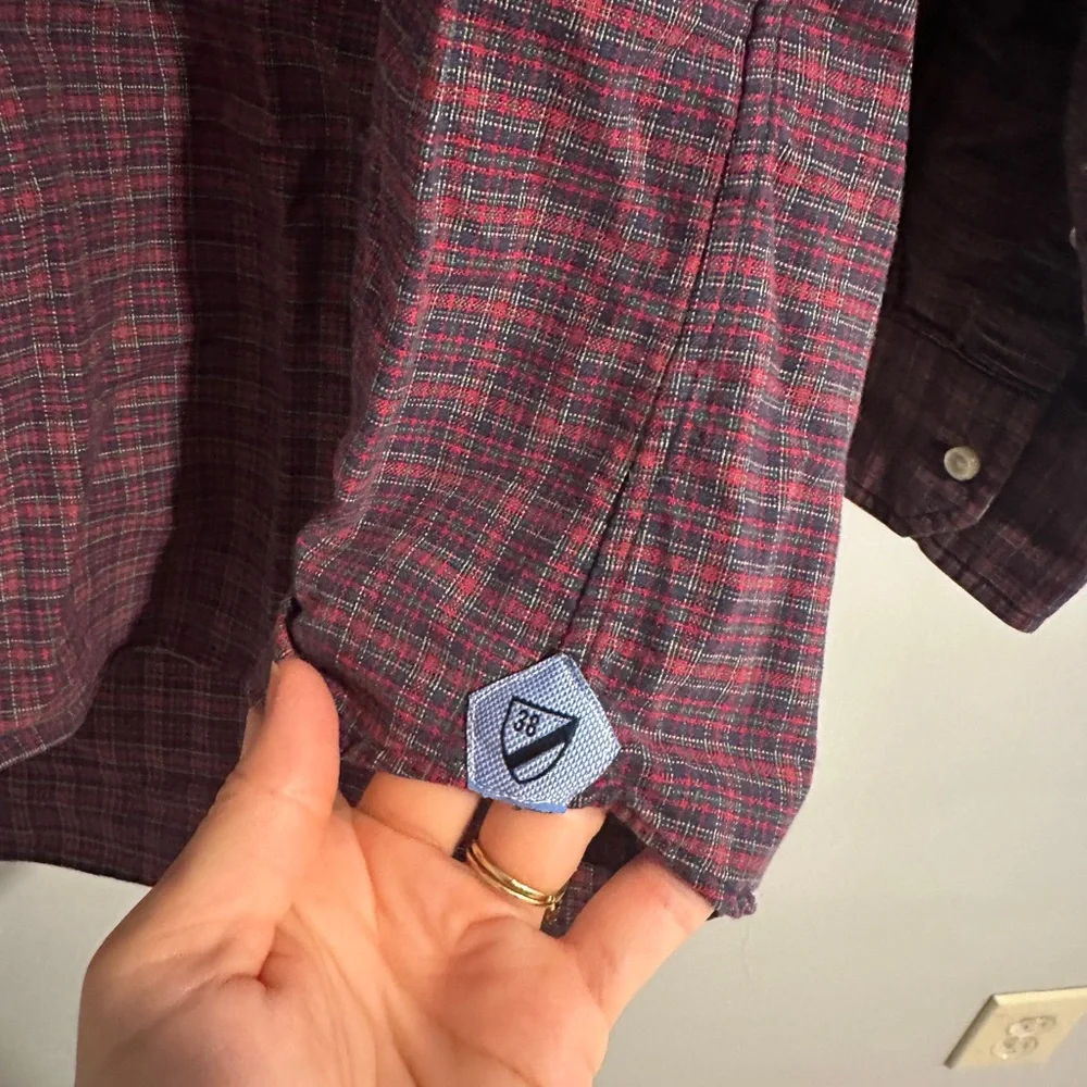 Daniel Cremieux Burgundy Checkered Button Down Shirt